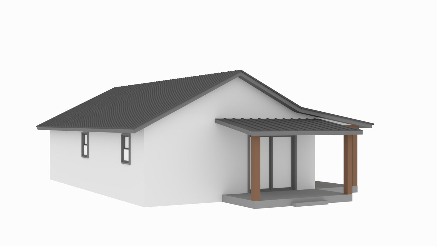 BCO-40044-F Rider Barndominium House Plan