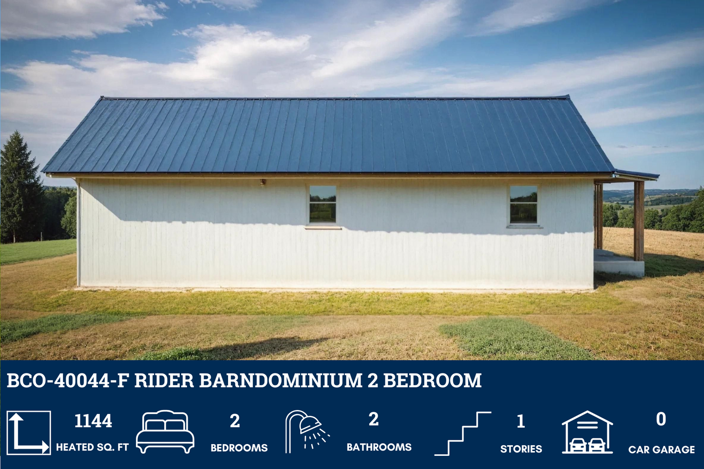 BCO-40044-F Rider Barndominium House Plan
