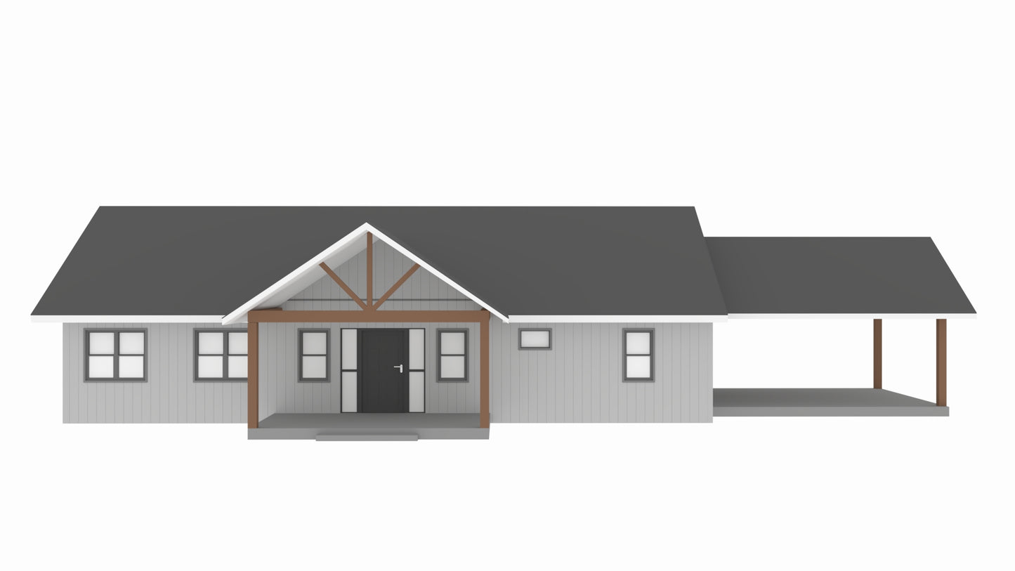 BCO-40046 Ray Barndominium House Plan