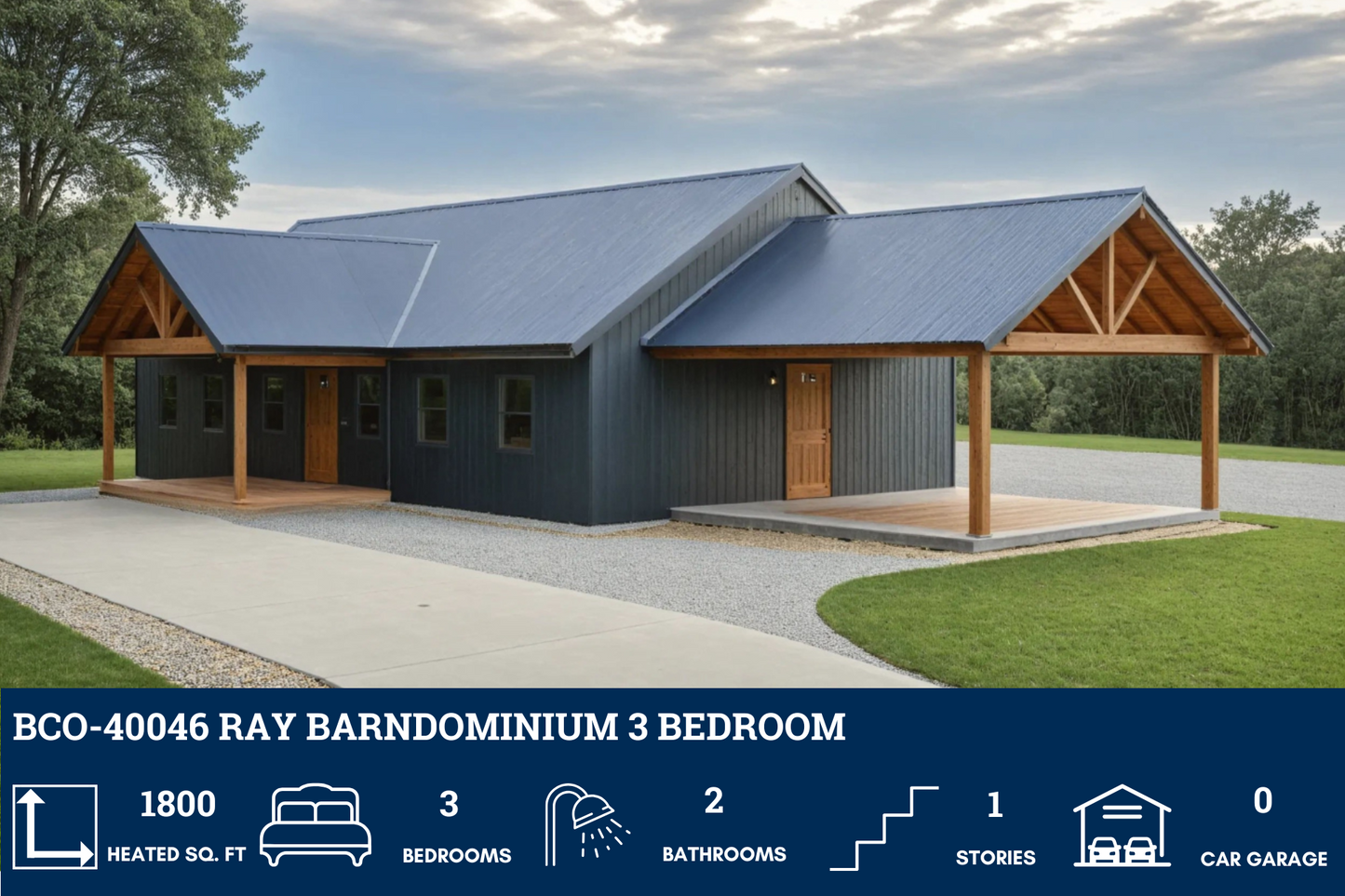 BCO-40046 Ray Barndominium House Plan