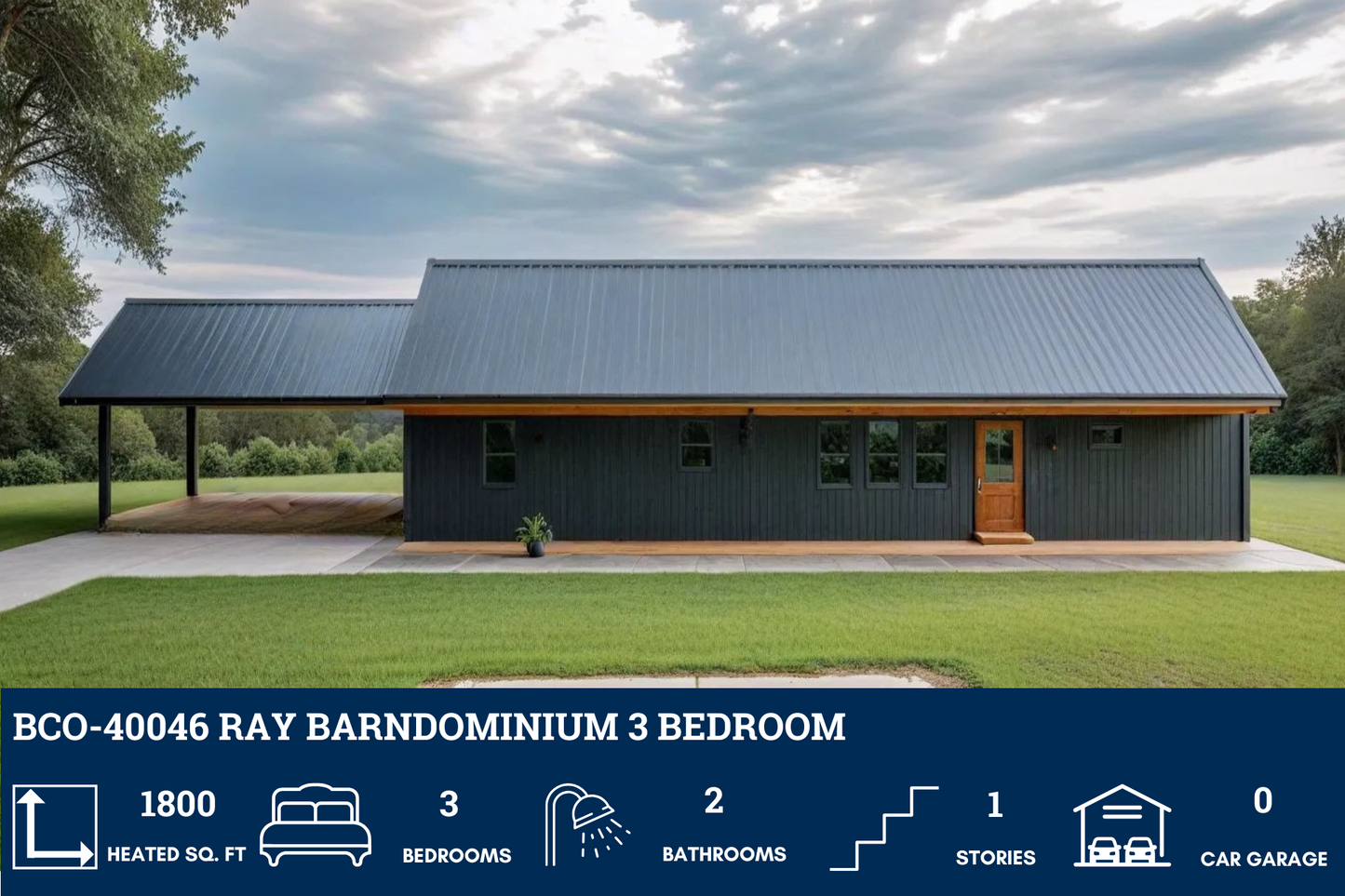BCO-40046 Ray Barndominium House Plan