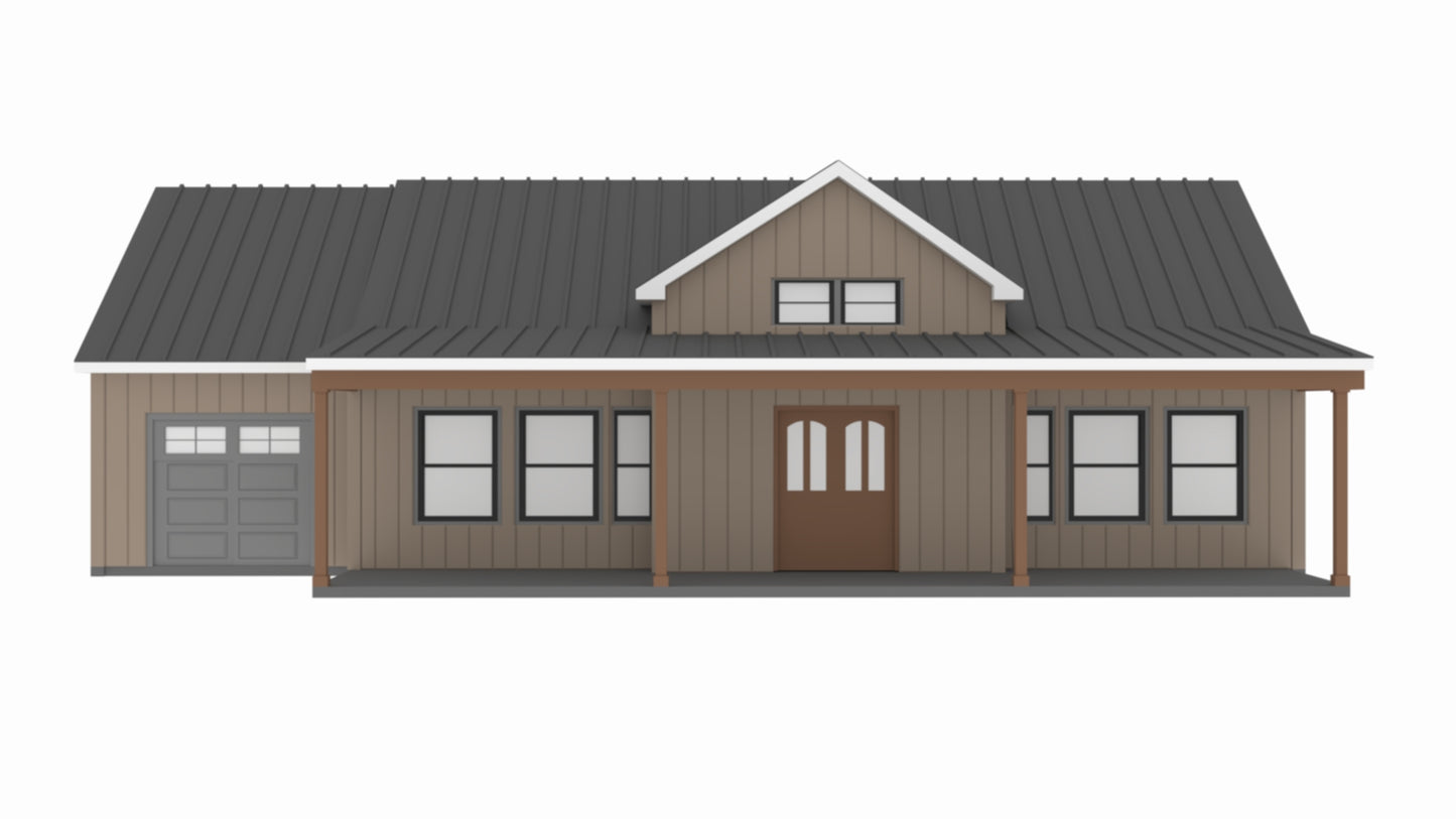 BCO-40055-K Kimberly Barndominium House Plan