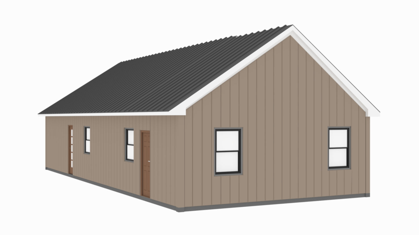 BCO-40055-K Kimberly Barndominium House Plan