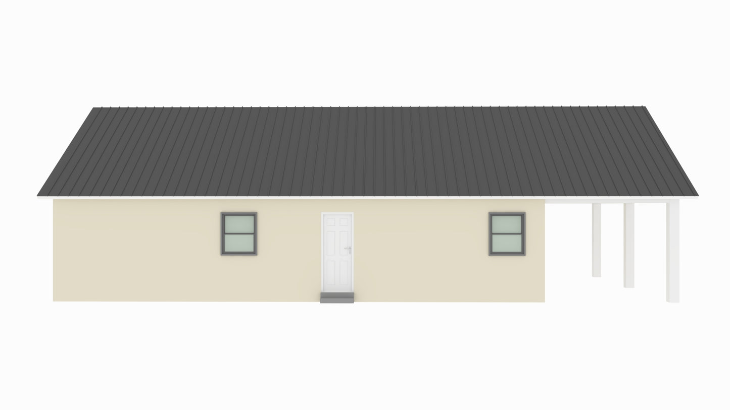BCO-40055-L Lanier Barndominium House Plan