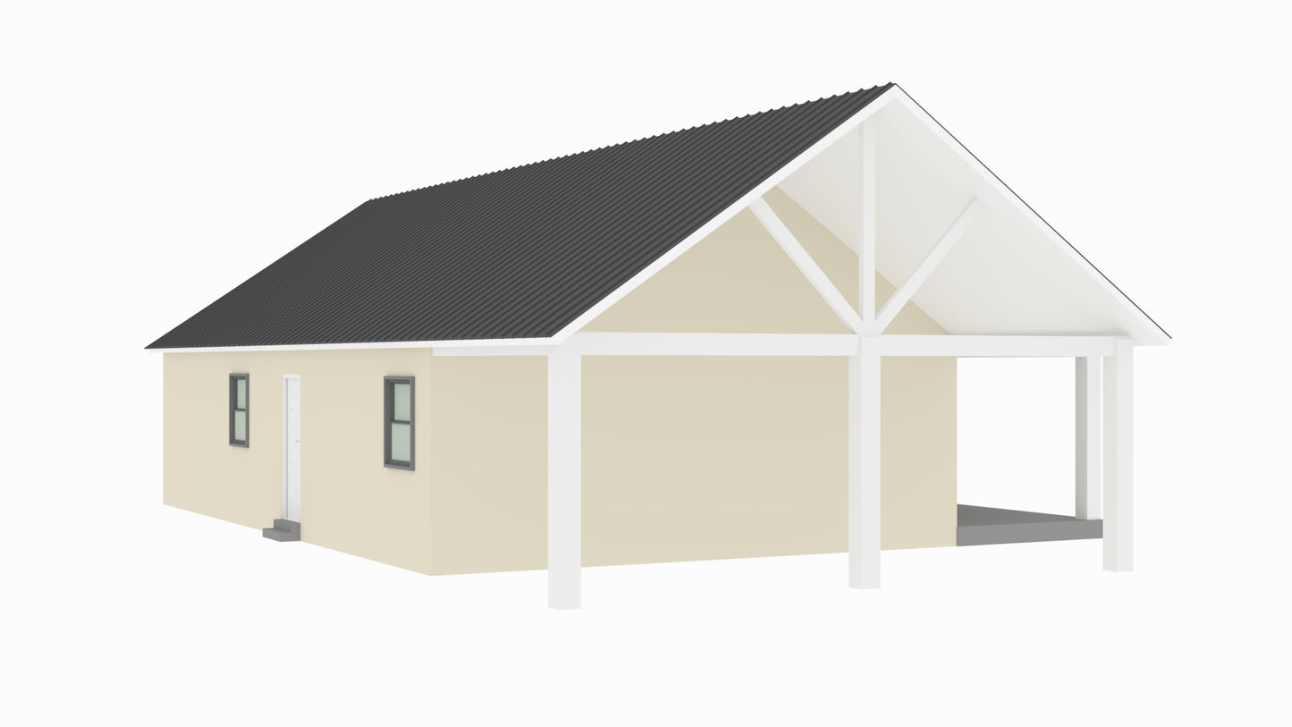 BCO-40055-L Lanier Barndominium House Plan