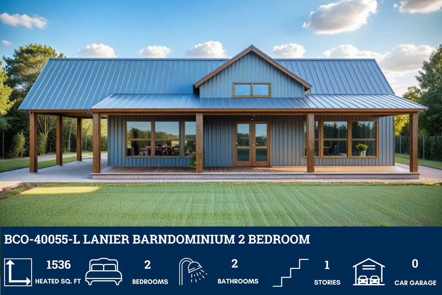 BCO-40055-L Lanier Barndominium House Plan