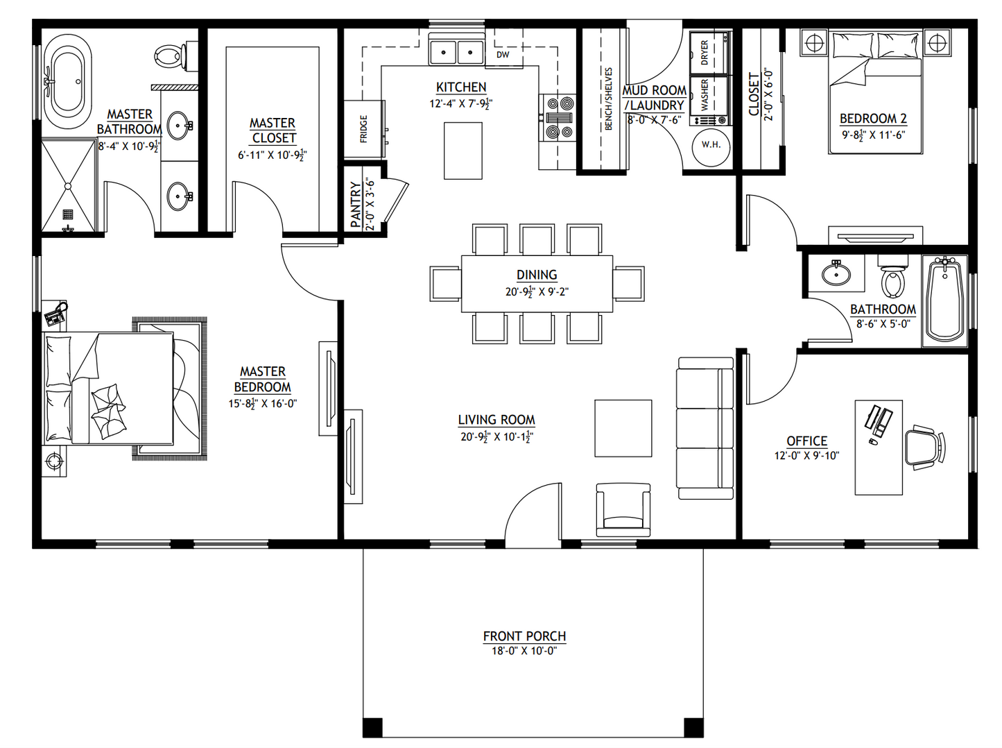 BCO-40057 Dominic Barndominium House Plan