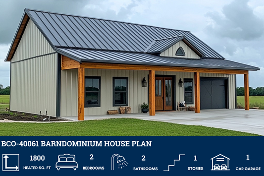 BCO-40061 Barndominium House Plan