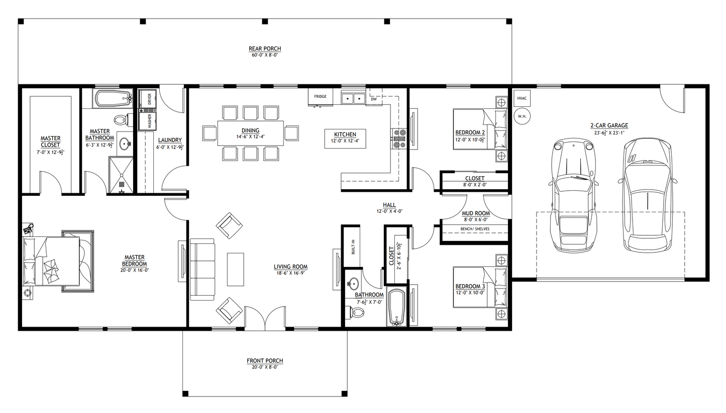 BCO-40062-K Kenzie Barndominium House Plan