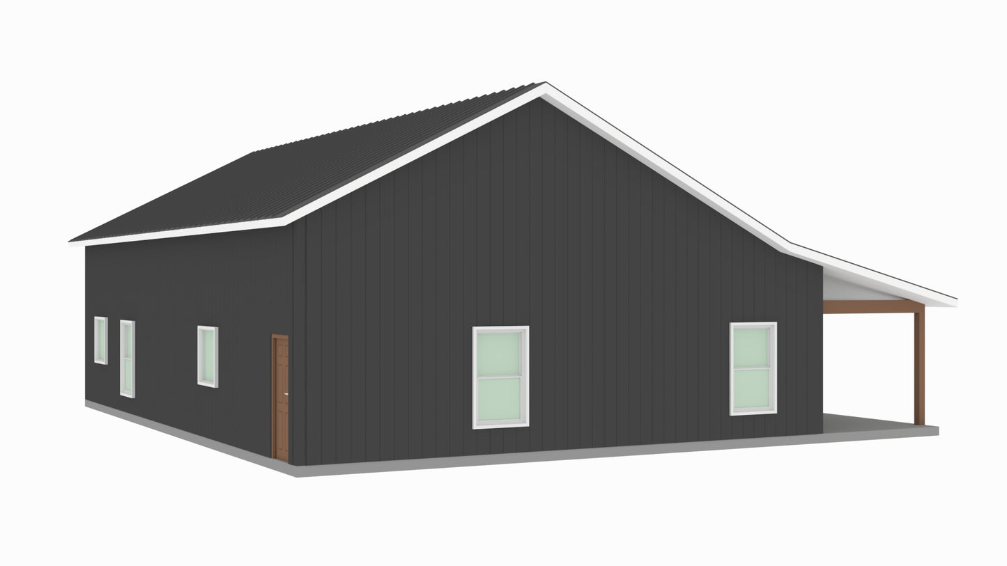 BCO-40069 Jay Barndominium House Plan