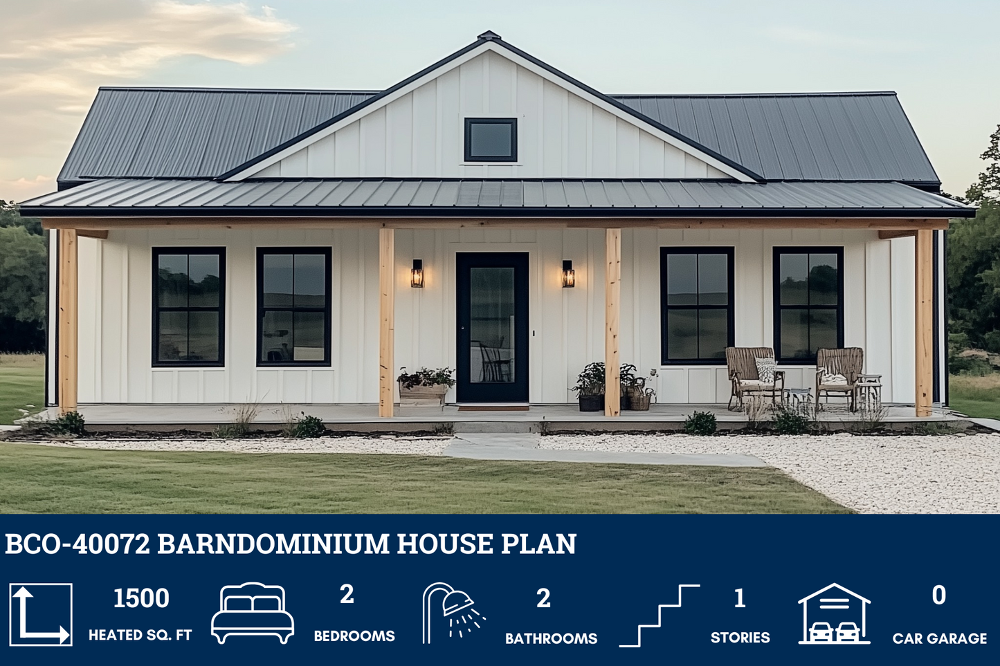 BCO-40072 Barndominium House Plan