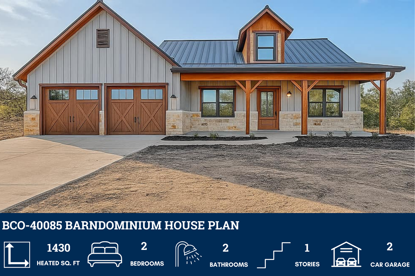 BCO-40085 Barndominium House Plan