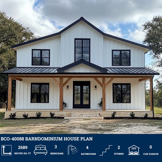 BCO-40088 Barndominium House Plan