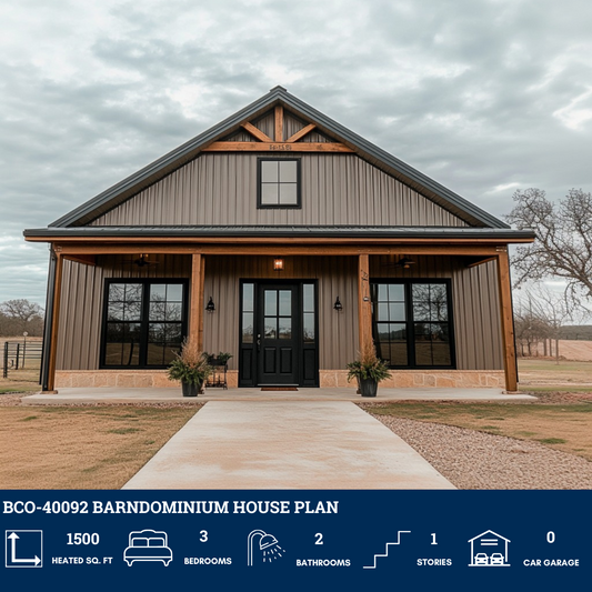 BCO-40092 Barndominium House Plan