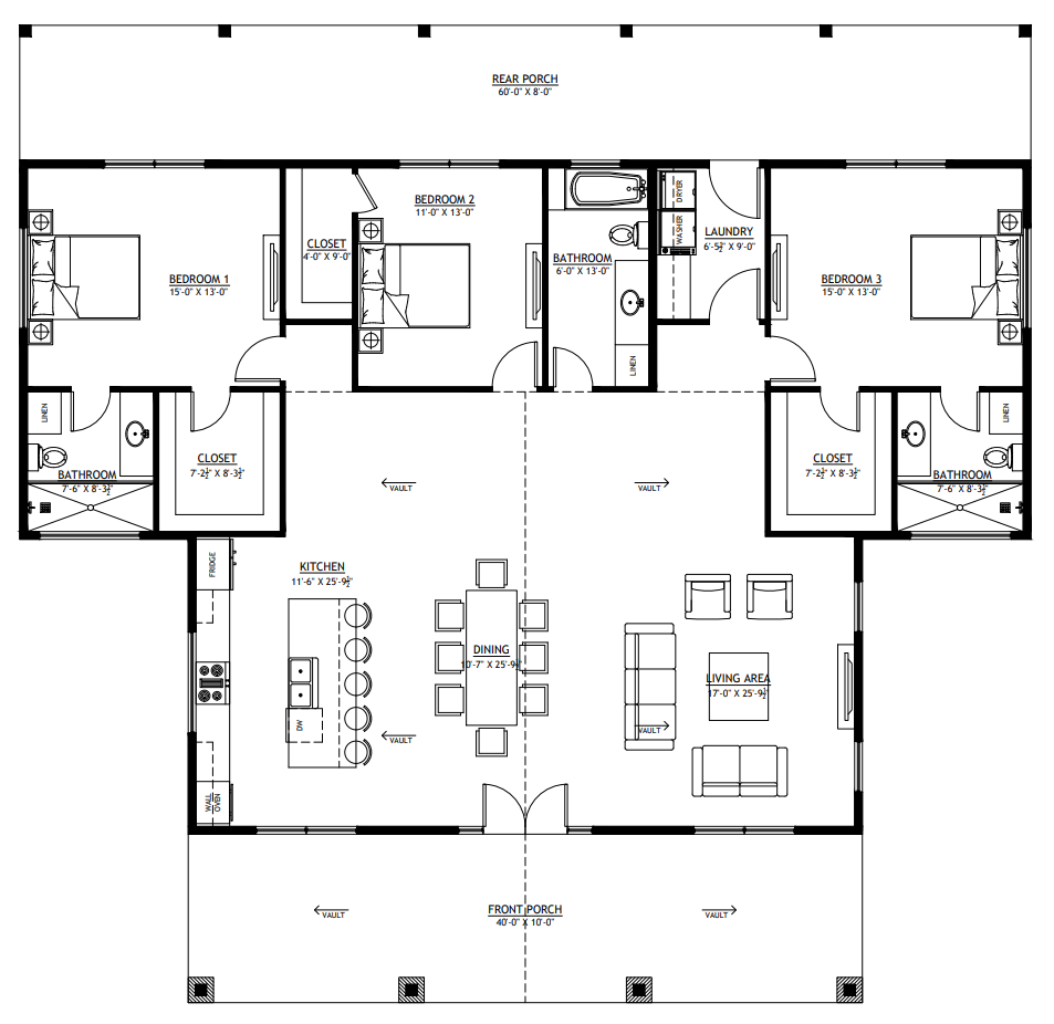 BCO-40098-M Barndominium House Plan