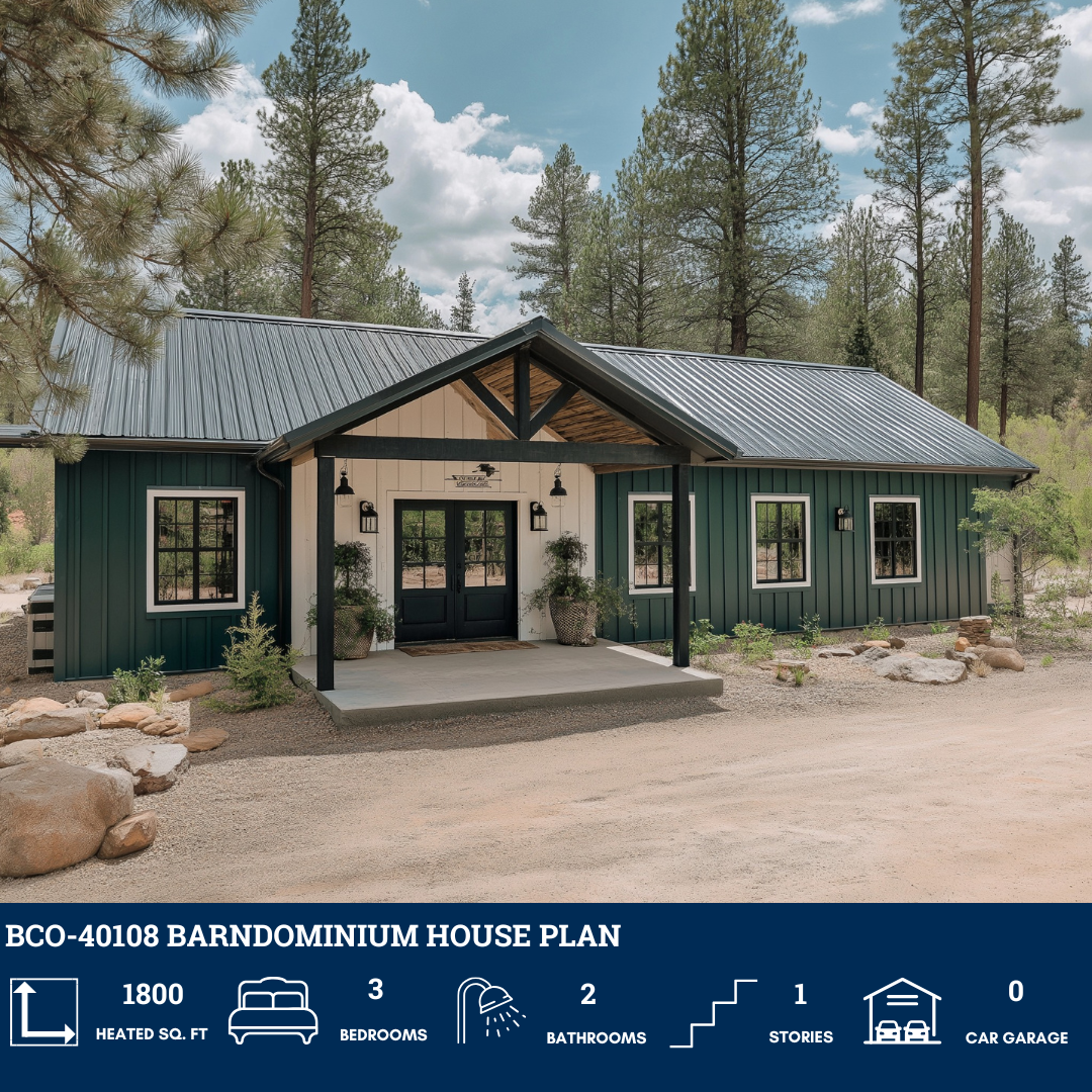 BCO-40108 Barndominium House Plan