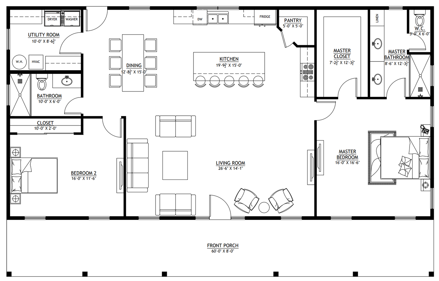 BCO-40112-M Mitchell Barndominium House Plan