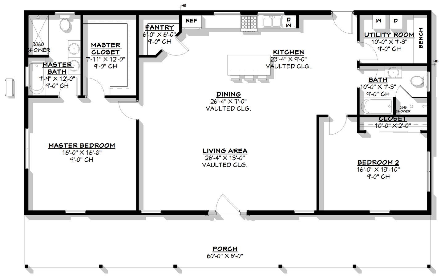 BCO-40112 Donald Barndominium House Plan