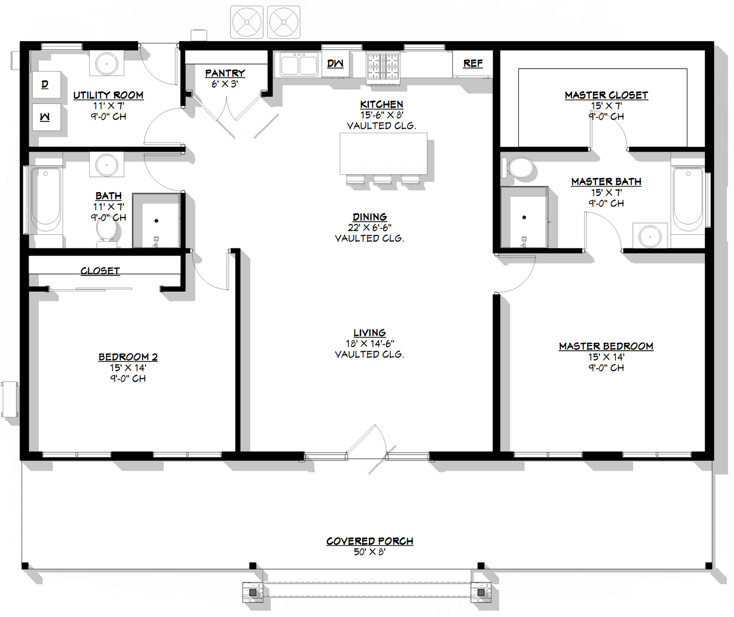 BCO-40122 Carl Barndominium House Plan