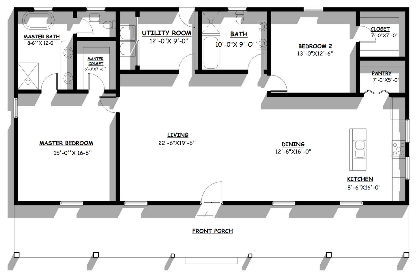 BCO-40133 Becky Barndominium House Plans