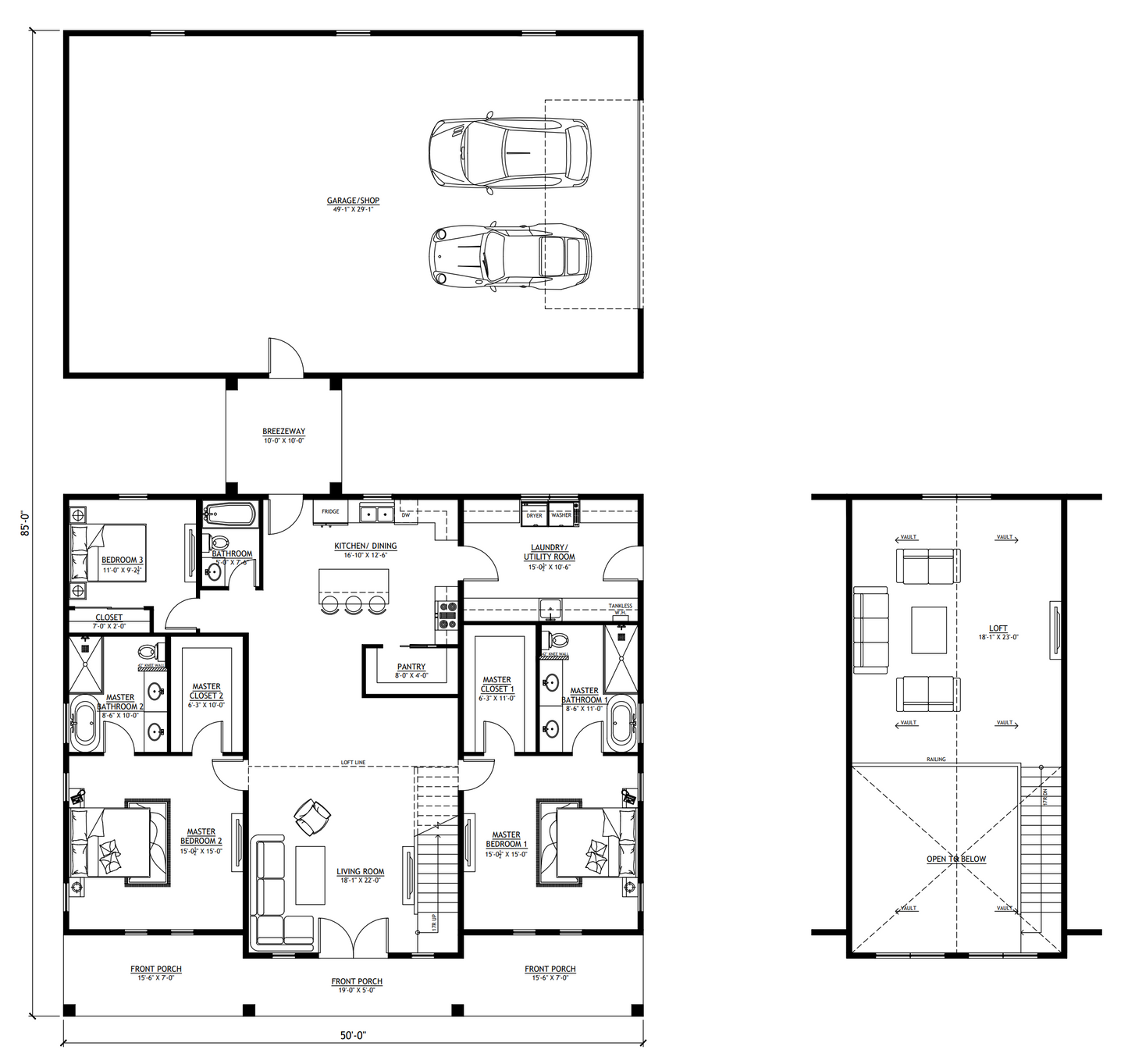BCO-40141-C Clawson Barndominium House Plan