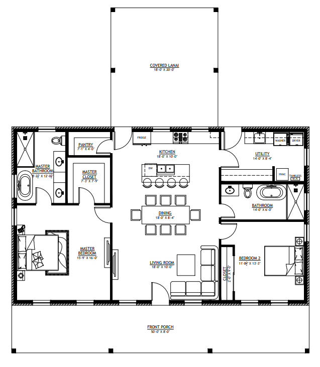 BCO-40142 Jonah Barndominium House Plan