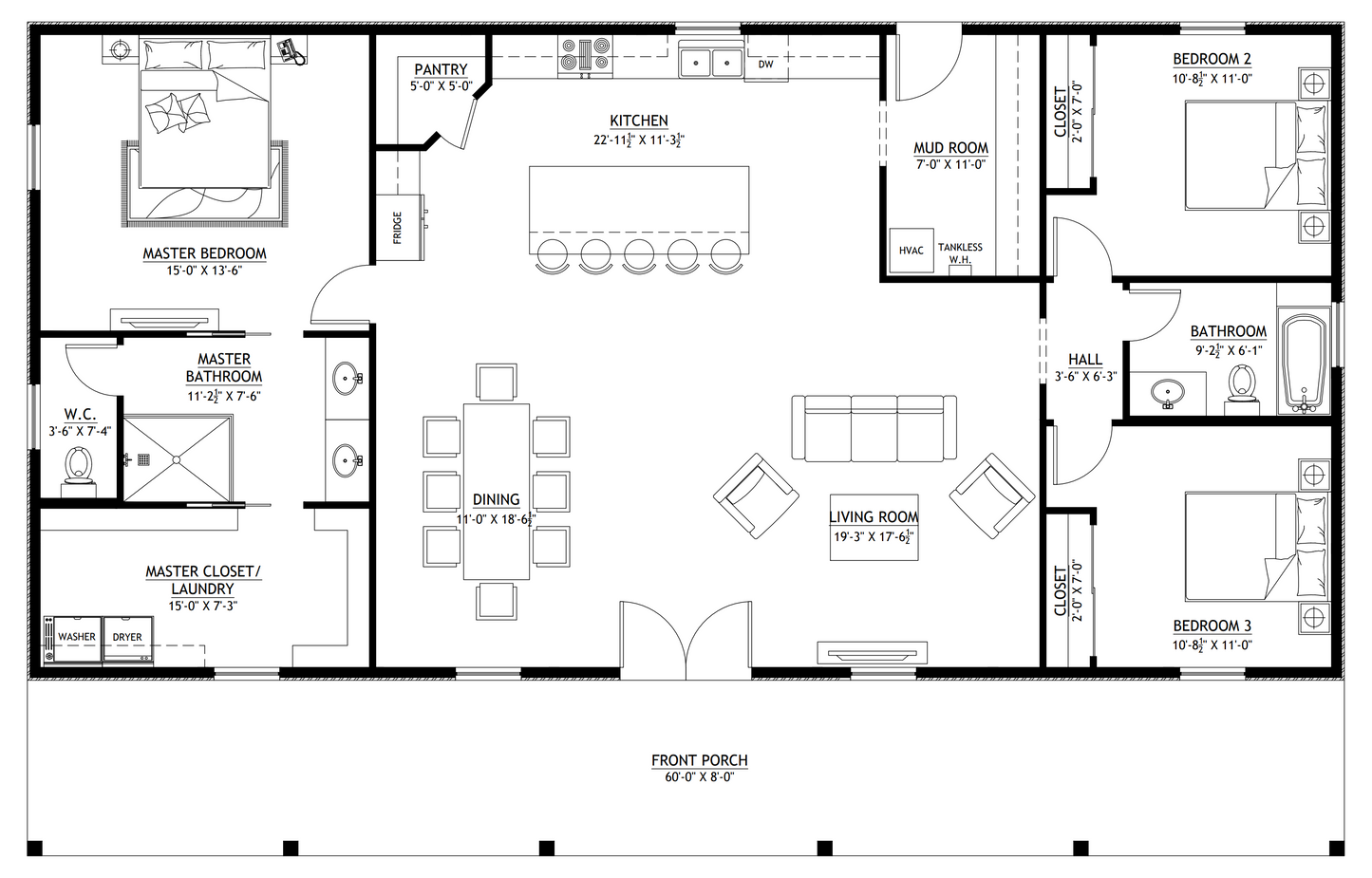 BCO-40153-W Wyatt Barndominium House Plan