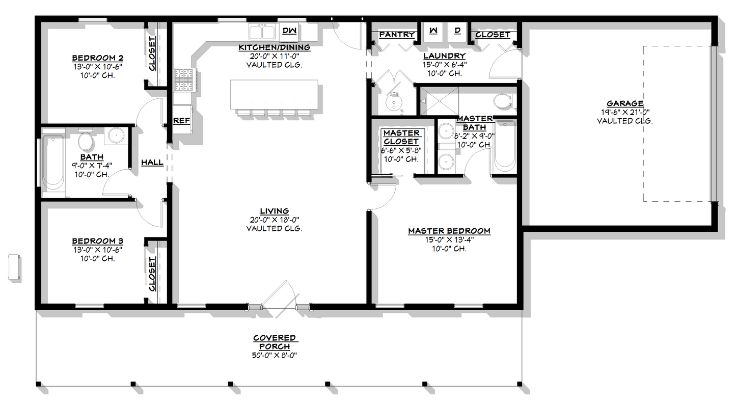 BCO-40156-G Gracie Barndominium House Plan