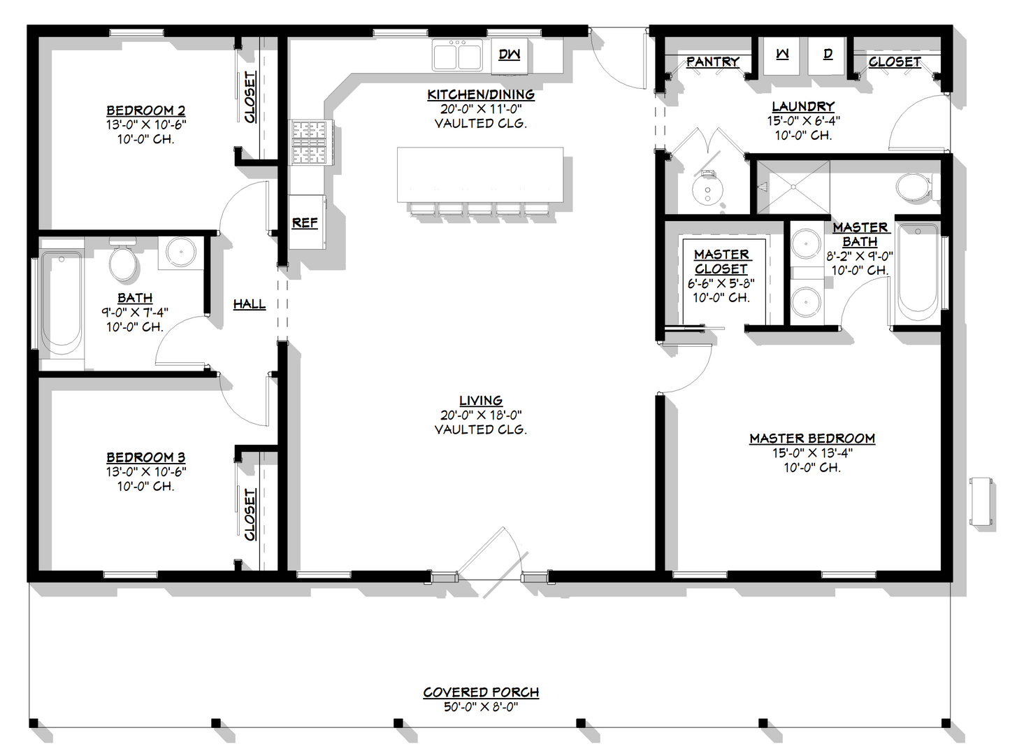 BCO-40156 Emily Barndominium House Plan