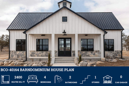 BCO-40164 Barndominium House Plan