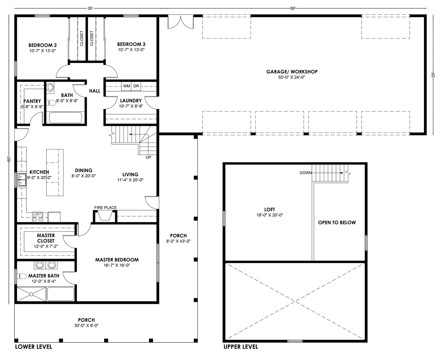 BCO-40176 Barndominium House Plan