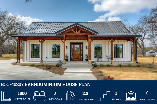 BCO-40207 Barndominium House Plan