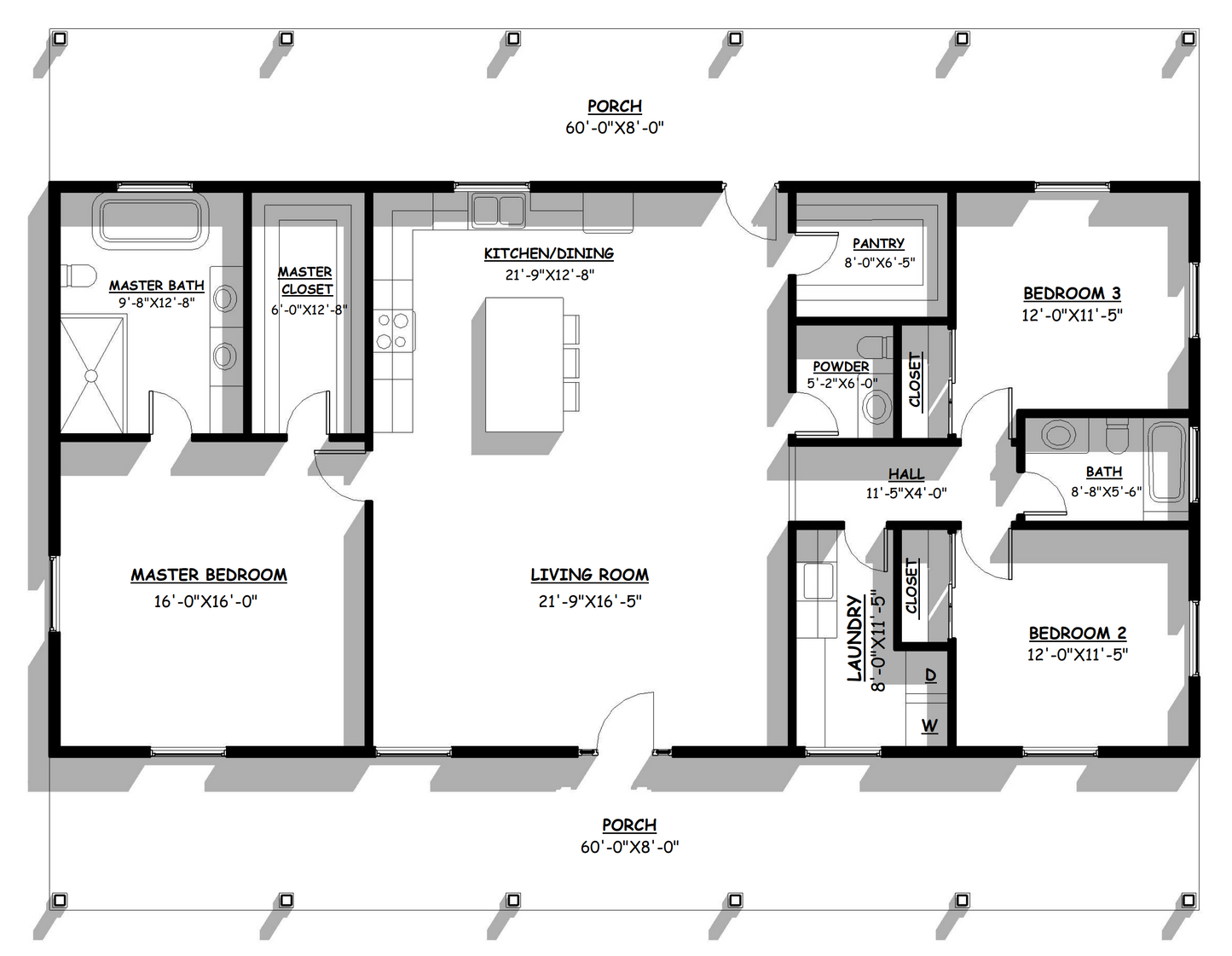 BCO-40207 Melanie Barndominium House Plan