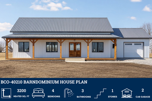 BCO-40210 Barndominium House Plan