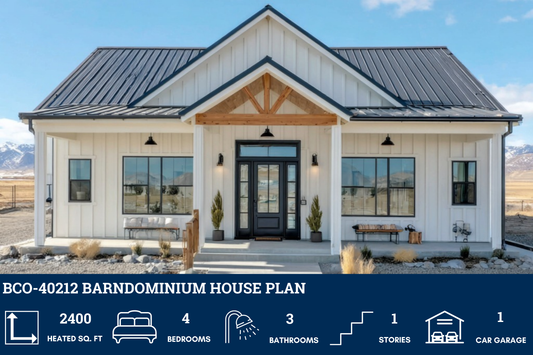 BCO-40212 Barndominium House Plan