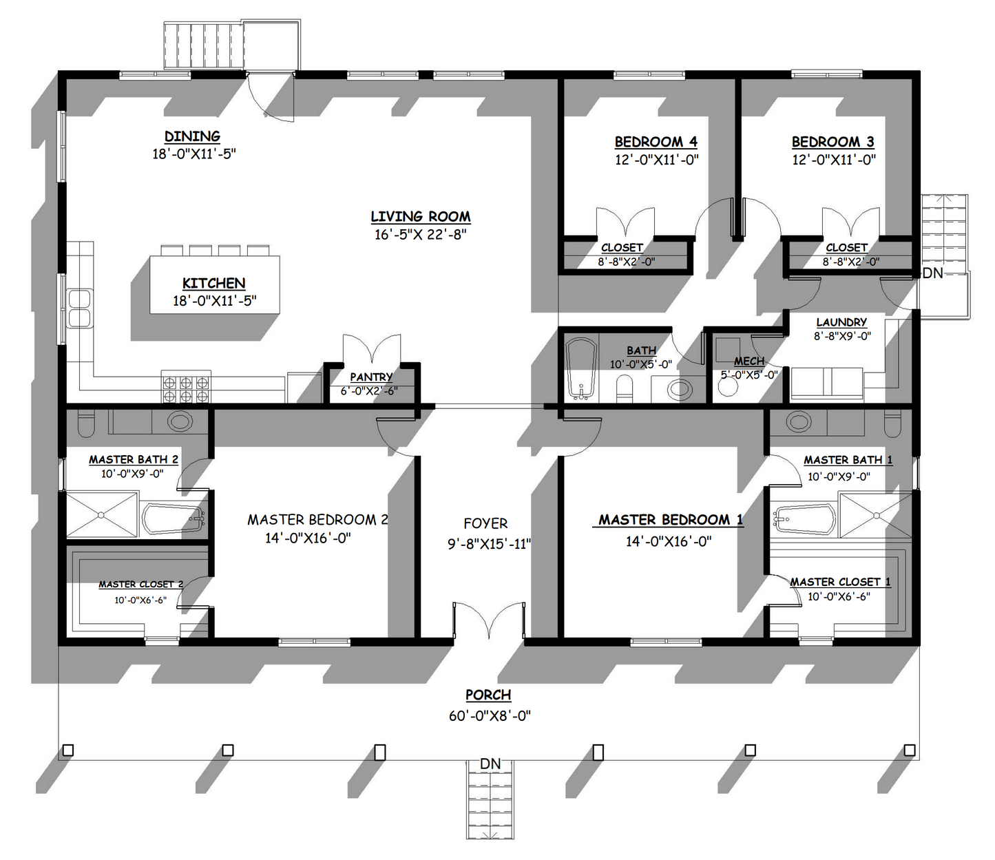 BCO-40223 Maxwell Barndominium House Plan