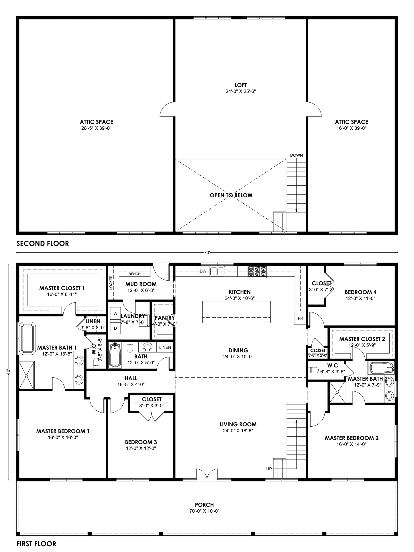 BCO-40225 Barndominium House Plan