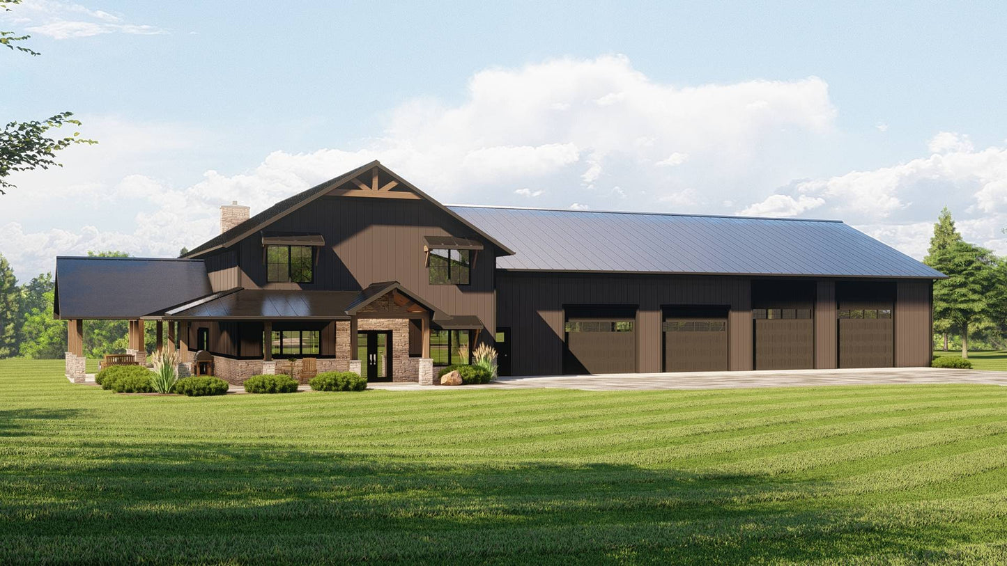 BG-20001-B Preston Barndominium House Plan