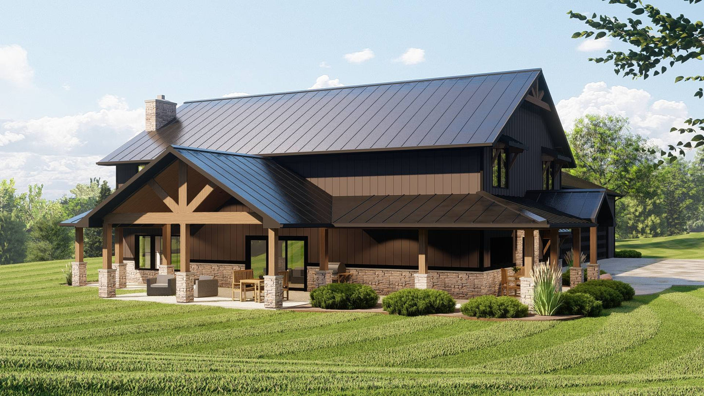 BG-20001-B Preston Barndominium House Plan