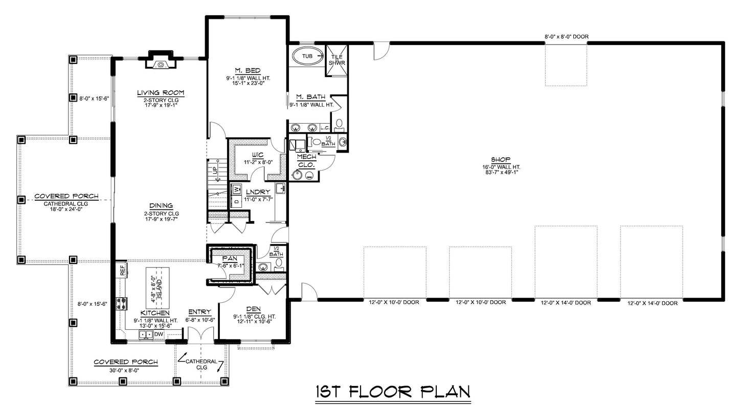 BG-20001-B Preston Barndominium House Plan