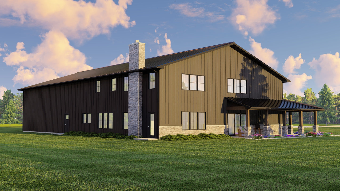 BG-20001-C Meridian Barndominium House Plan