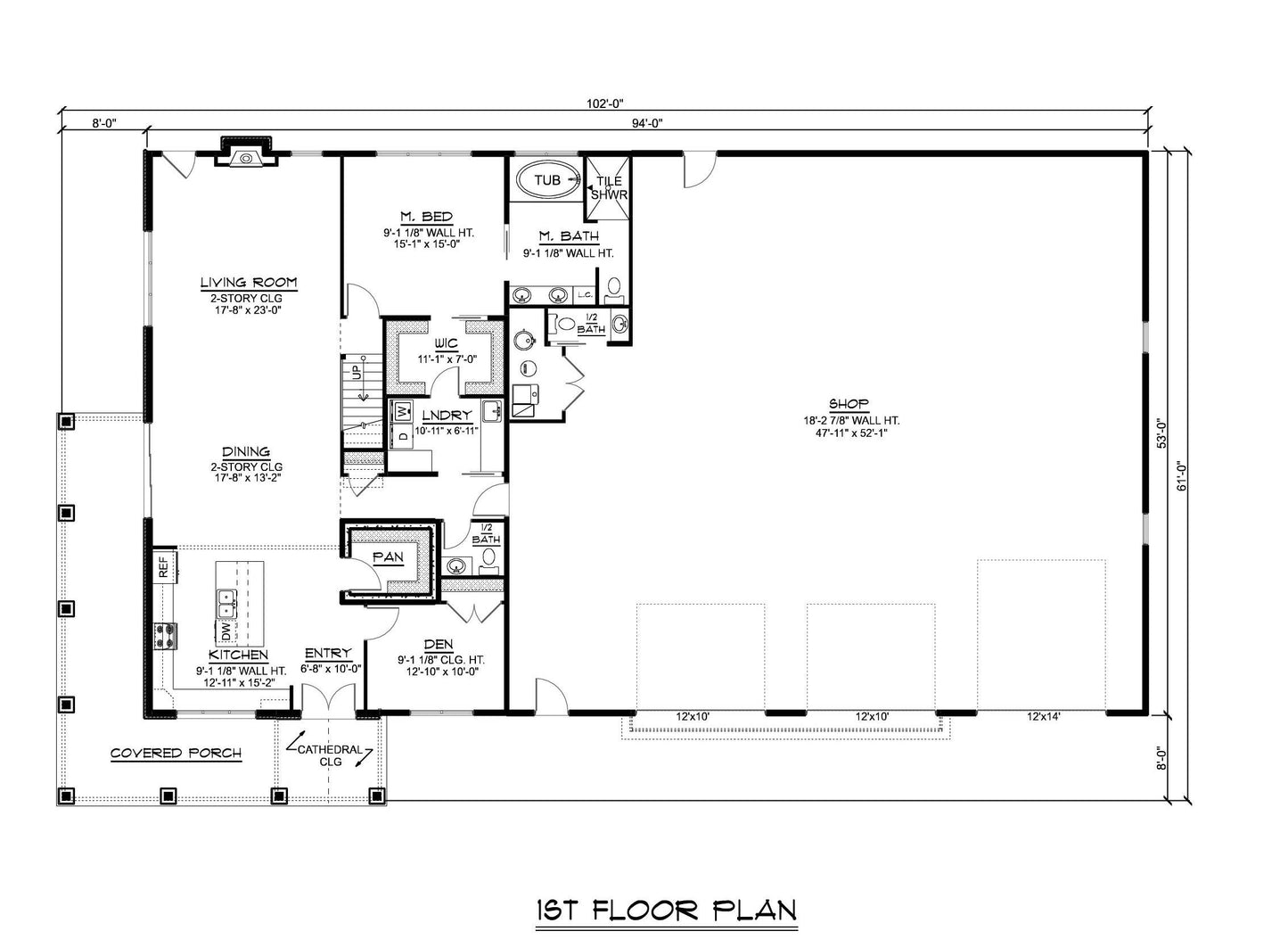 BG-20001-C Meridian Barndominium House Plan