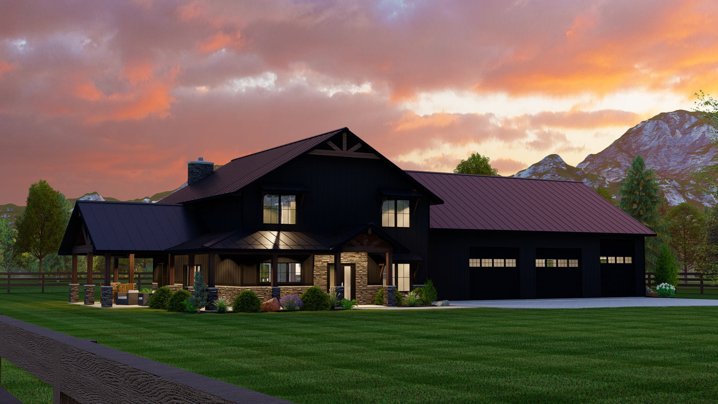BG-20001 Blackwood Barndominium House Plan