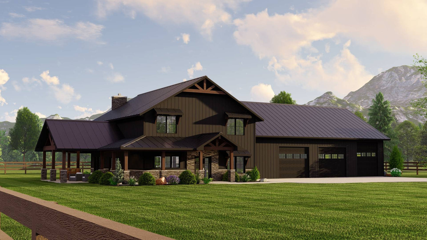 BG-20001 Blackwood Barndominium House Plan