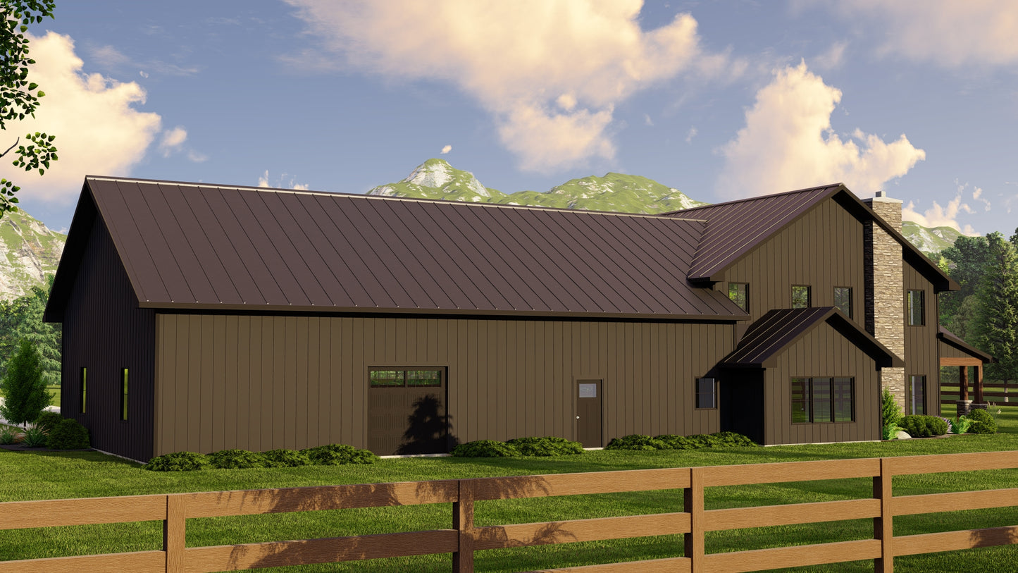 BG-20001 Blackwood Barndominium House Plan