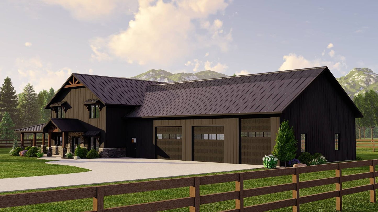 BG-20001 Blackwood Barndominium House Plan
