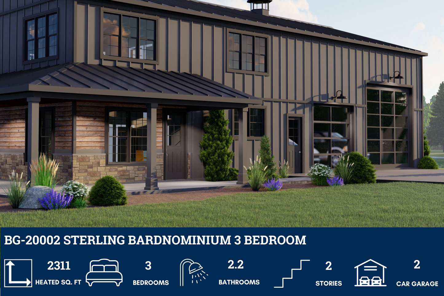 BG-20002 Sterling Barndominium House Plan