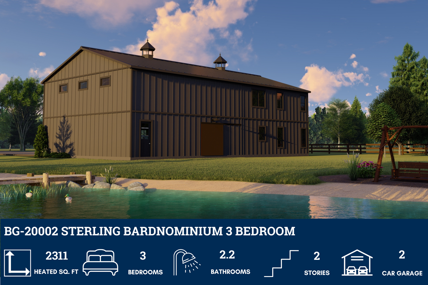 BG-20002 Sterling Barndominium House Plan