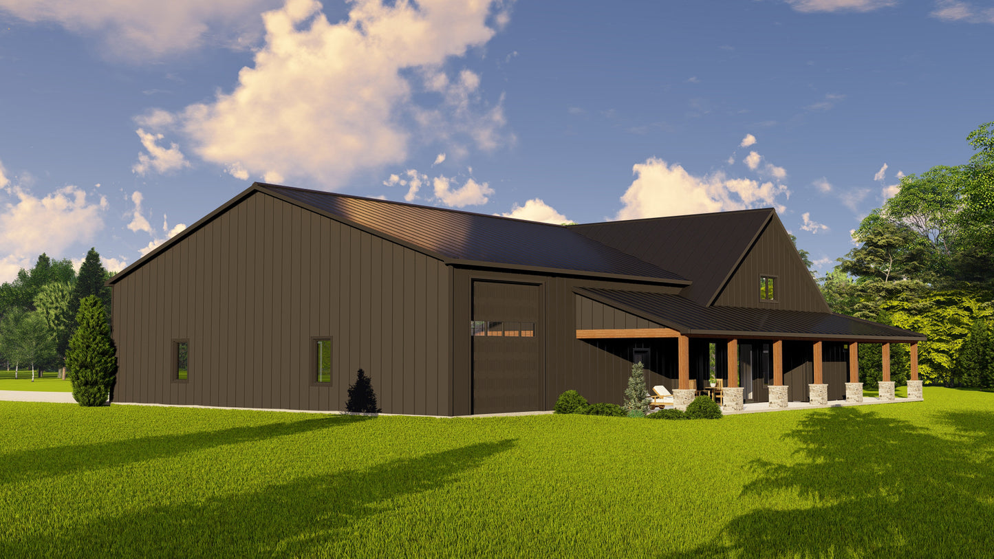 BG-20003-B Fairhaven Barndominium House Plan