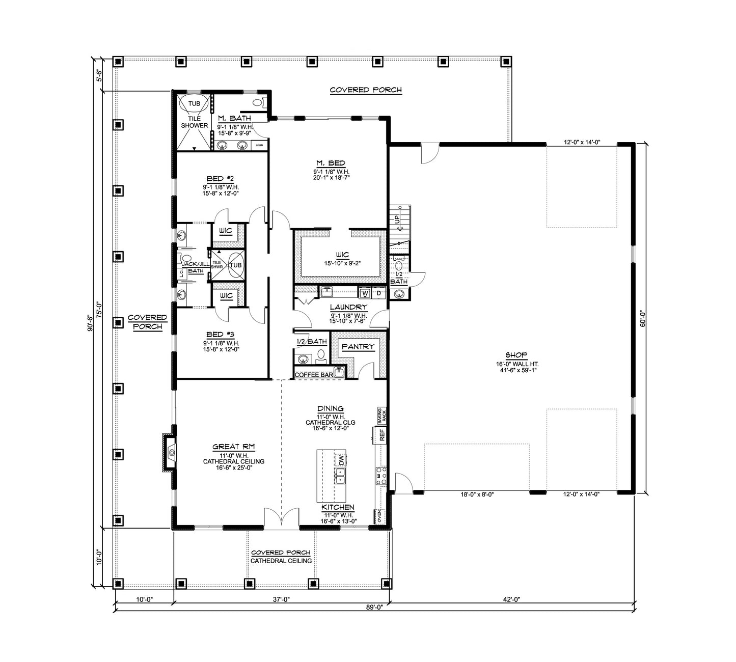 BG-20003-B Fairhaven Barndominium House Plan